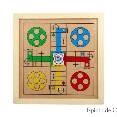 WOODEN SNAKES AND LADDERS & LUDO DUAL SET